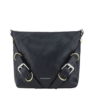 Givenchy Voyou Small Leather Shoulder Bag, Black